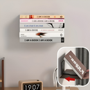 Floating Wall Shelf | Stealth Suspension Style for Books | Robust Iron Mounting Bracket | FloatShelf