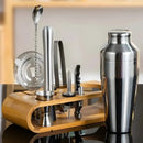 10-piece Drinkware Set | Bamboo Stand | Bar Accessories | MixBar