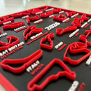 2026 Formula Racing Track Art Calendar with Stand