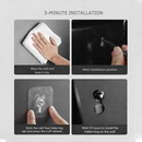 Toilet Roll Holder | Wall-Attached with Shelf | No-Drill Setup with Box | Rolluxe
