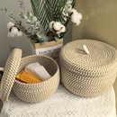 Handwoven Storage Basket | Round Wicker Basket | Boho Vibes | CasaWeave