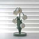 Table lamp featuring a bell orchid