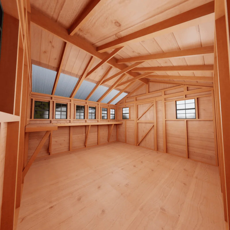 Cedar Sunshed Garden Shed | 12×12
