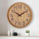 30 cm Wooden Wall Clock – Quiet Mechanism