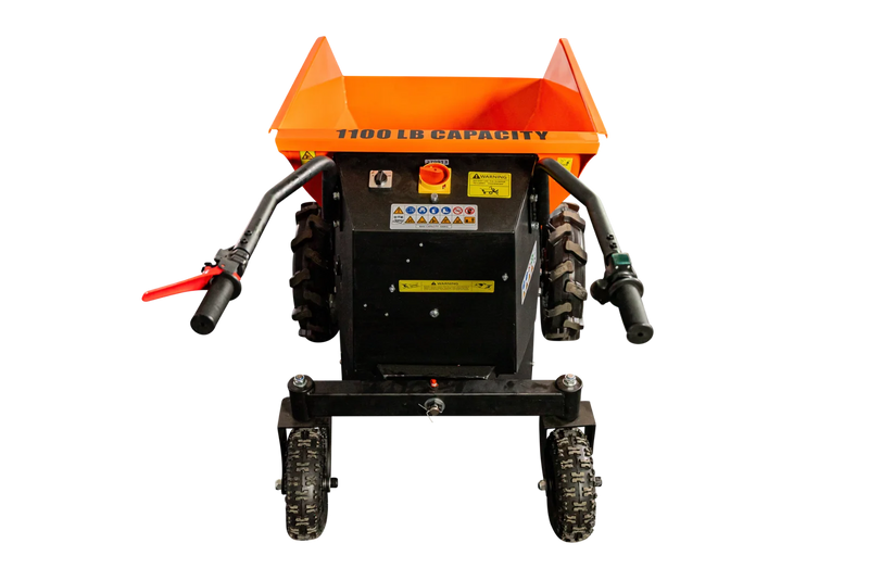 Detail K2 Big Dump 1100 lb Electric Power Dump Cart – Heavy-Duty Self-Propelled Hydraulic Hauler