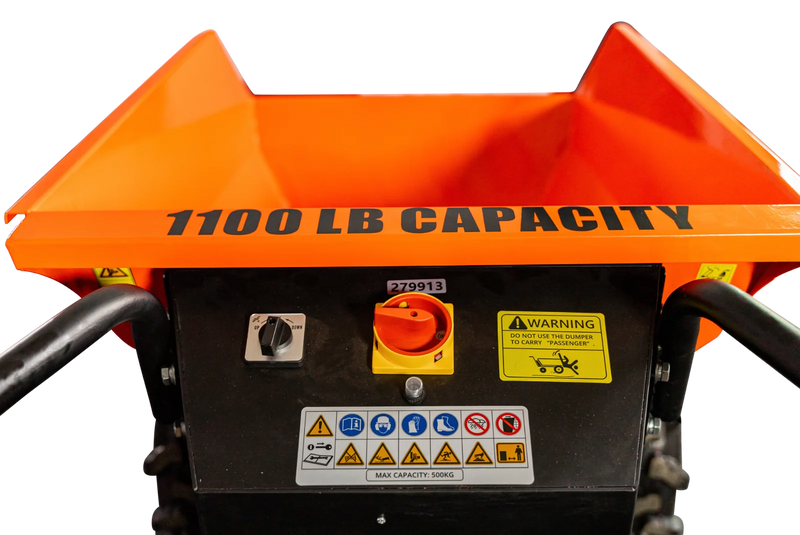 Detail K2 Big Dump 1100 lb Electric Power Dump Cart – Heavy-Duty Self-Propelled Hydraulic Hauler
