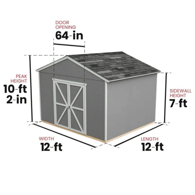 Astoria 12 ft. x 12 ft. Outdoor Wood Storage Shed