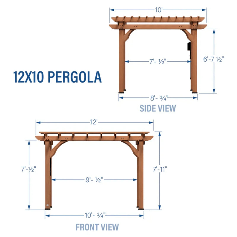 Backyard Discovery 12′ x 10′ Cedar Pergola