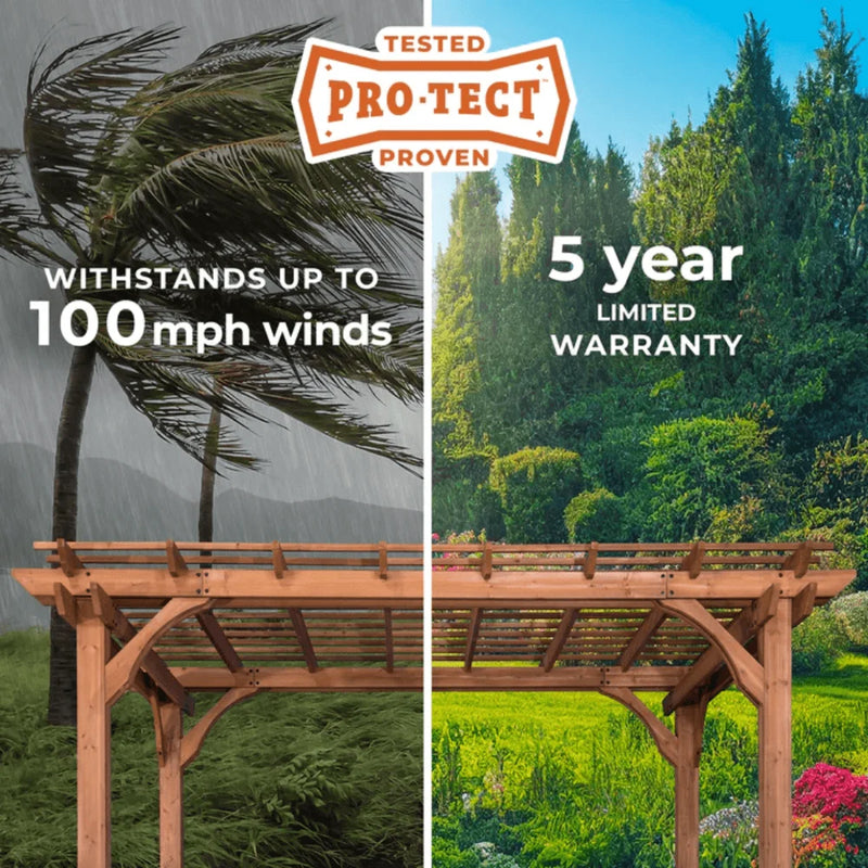Backyard Discovery 12′ x 10′ Cedar Pergola