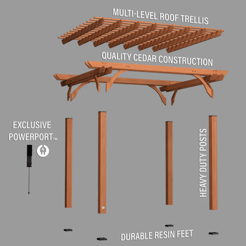 Backyard Discovery 12′ x 10′ Cedar Pergola