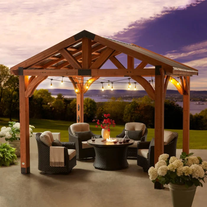 Backyard Discovery Brookdale 12 x 10 All Cedar Wooden Gazebo