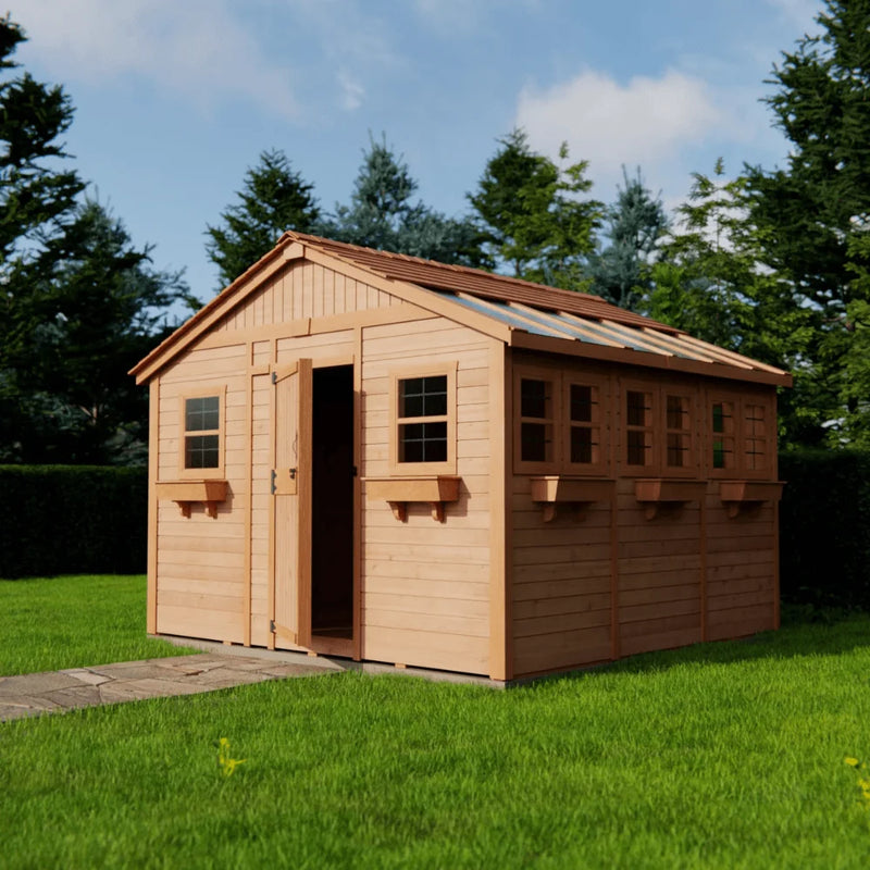 Cedar Sunshed Garden Shed | 12×12
